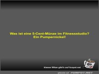 Was ist eine 5-Cent-M�nze im Fitnessstudio?