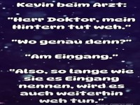 Lustiger Arzt-Dialog über Schmerzen
