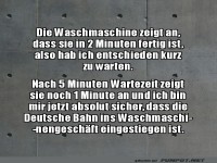Waschmaschinen mit Bahnversp�tung?