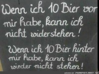 Wenn ich 10 Bier vor mir her