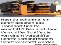 Schiff transportiert Schiffe: Verschiffer Humor