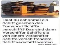 Schiff transportiert Schiffe Meme