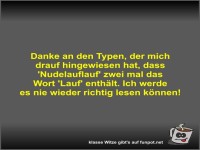 Danke an den Typen, der mich drauf hingewiesen hat, dass...