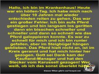 Hallo, ich bin im Krankenhaus! Heute war ein h�llen-Tag