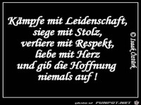 Kaempfe mit leidenschaft
