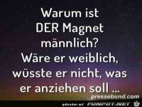 Warum ist DER Magnet m�nnlich?