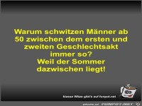 Warum schwitzen Männer ab 50 zwischen dem ersten und...