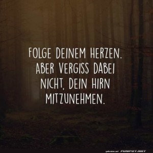 herz-Bild: Herz folgen, Hirn nicht vergessen!