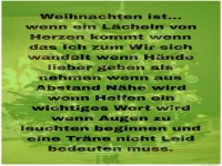 weihnachten ist wenn ein lcheln