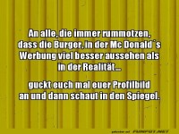 Burger-Werbung vs. Realit�t: Ein Spiegelvergleich