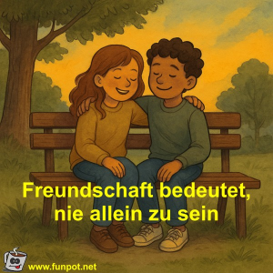 Freundschaft-bedeutet,-nie-allein-zu-sein.png von Fossy