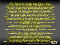 Ein B�rsenmakler wandert nach Australien aus und kauft sich