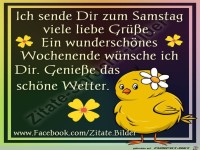 Ich sende dir zum Samstag