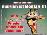 morgen ist Montag