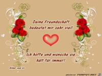 deine Freundschaft bedeutet mir sehr viel 