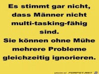 M�nner sind nicht multi-tasking-f�hig