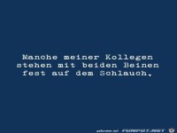 Auf dem Schlauch stehen