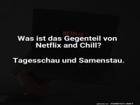 Humorvolle Gegen�berstellung von Netflix