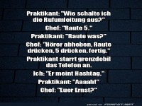 Wenn Praktikanten auf 'Raute' treffen