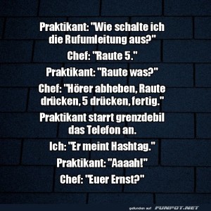 fun-Bild: Wenn Praktikanten auf 'Raute' treffen