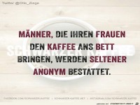 M�nner die Frauen den Kaffee ans Bett bringen