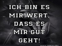 Ich bin es mir wert