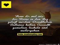 wenn dir mal wieder steine