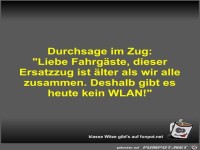 Durchsage im Zug