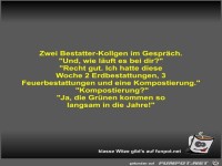 Zwei Bestatter-Kollgen im Gespr�ch