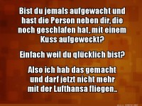 Ein humorvoller Lufthansa-Sprung