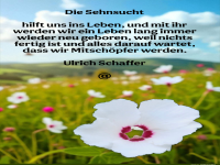 die sehnsucht hilft uns ins leben