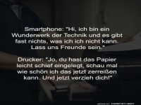 Wenn Drucker und Smartphone sprechen k�nnten!