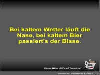 Bei kaltem Wetter luft die Nase
