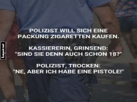 Humorvolles Gespr�ch beim Zigarettenkauf