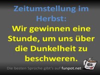 Herbstzeitumstellung: Dunkelstunden-Humor!