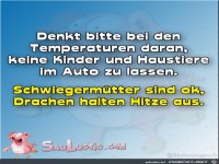 Denkt bitte bei den Temperaturen...