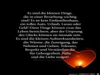 Es sind die kleinen Dinge
