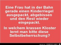 eine Frau in der Bahn.......