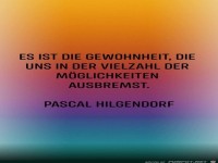 es ist die gewohnheit