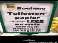 Toilettenpapier ist leider leer