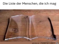 Liste der Menschen, die ich mag