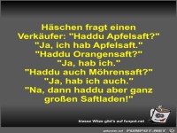 Hschen fragt einen Verkufer