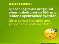 Tag muss abgebrochen werden