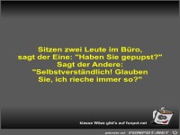 Sitzen zwei Leute im Bro