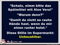 Nimm bitte das Sp�mittel mit Aleo Vera