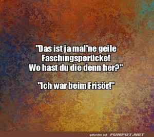 fun-Bild: Witz über Faschingsperücke und Frisör