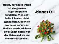 heute, nur heute werde ich ein genaues Tagesprogramm