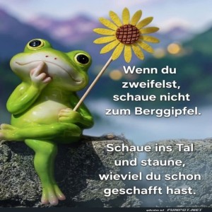 Der-Frosch-mit-dem-Sonnenblumen-Rat.jpg von Gabriel