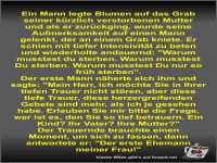 Ein Mann legte Blumen auf das Grab seiner k�rzlich...