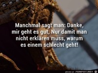 Manchmal sagt man